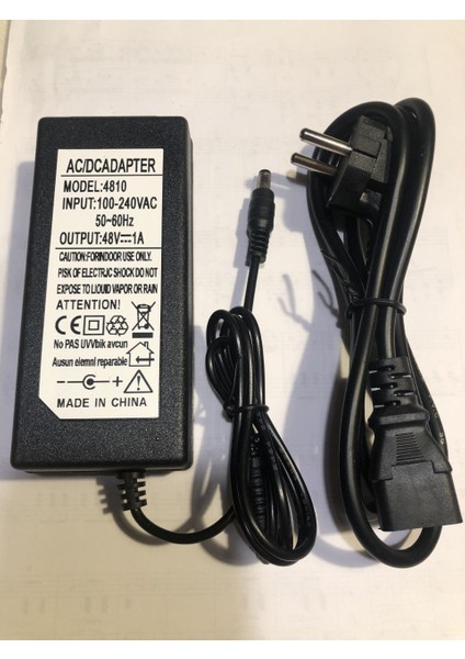 48 Volt 1 Amper Adaptör 5.5mm 2.5mm 48V 1A Adaptör