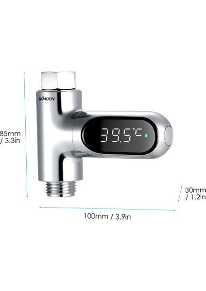 Kkmoon Dijital Duş Termometresi ℃/℉ Banyo Sıcaklığı Monitörü (Yurt Dışından)