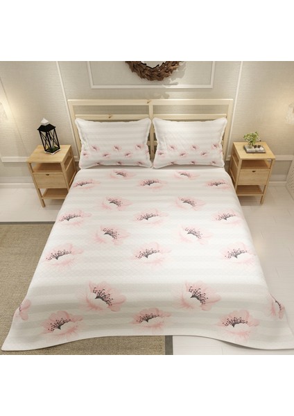 Pike Takımı Jakar Dokuma Pamuklu 3D Dijital Baskı Pink Poppy