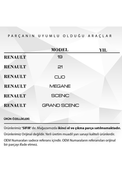 Renault Megane,clio, 19, Dacia Logan Için Tavan Anten Çubuğu - 60 cm