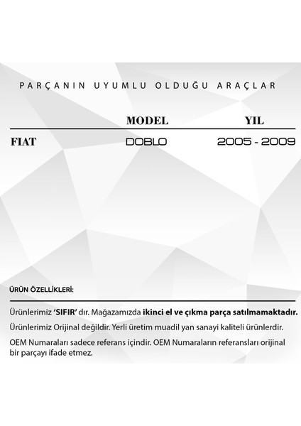 Fiat Doblo Için Sürgülü Cam Açma Mandalı - Sol -