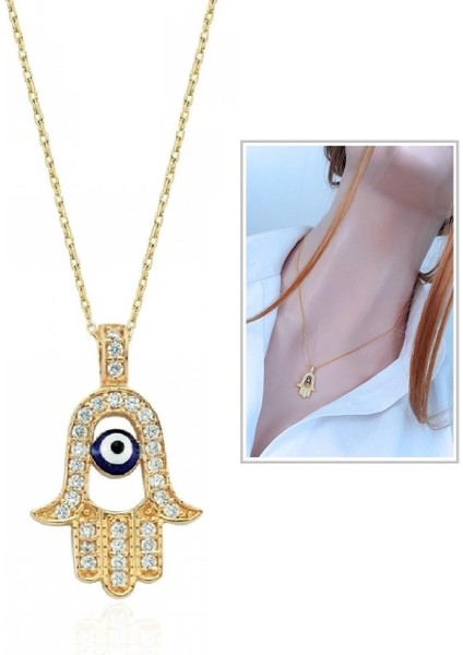 Nazarlı Fatmanın Eli Kolye modelleri