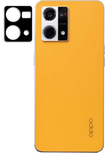 Oppo Reno 7 Kamera Lens Koruyucu Cam Siyah