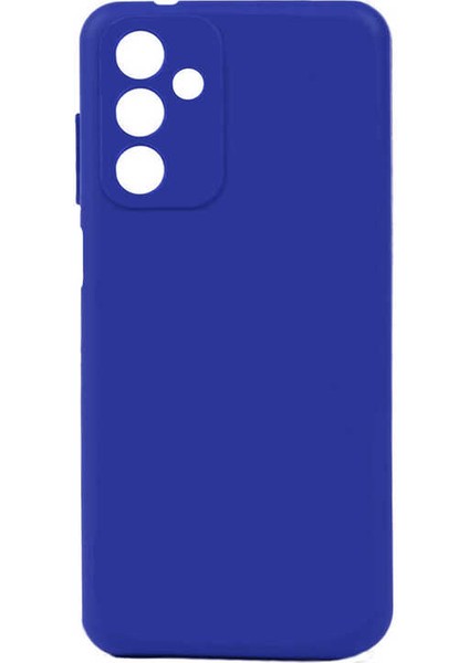 Samsung Galaxy M23 Kılıf Mat Kamera Korumalı Soft Premier Silikon+Nano Glass Mavi