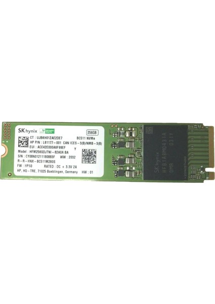 BC511 256GB M.2 Nvme SSD