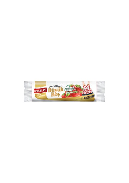 Çilek Büzgülü Büyük Çöp Torbası 10'lu x 25 Paket (65*70)
