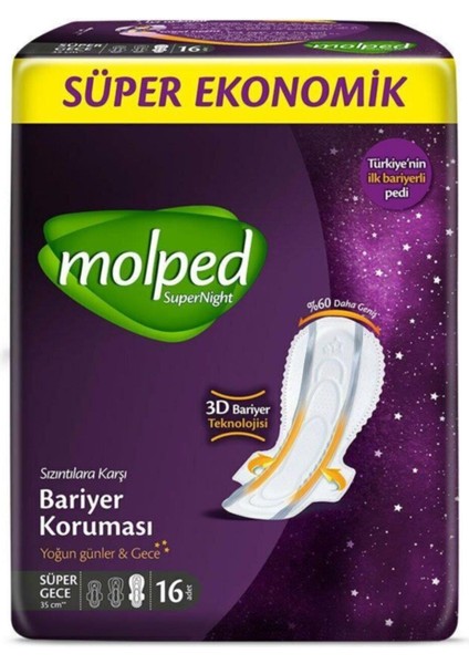 Supernight Gece Hijyenik Ped 16 lı