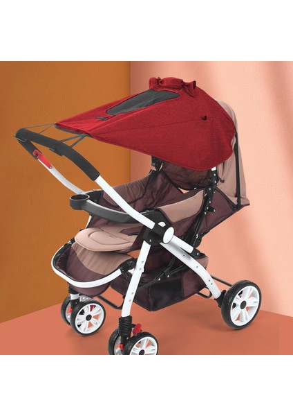 Bebek Arabası Pushchair Kırmızısı Için Pencere Güneş Korumasını Izleyerek Bebek Arabası Güneşlik (Yurt Dışından)