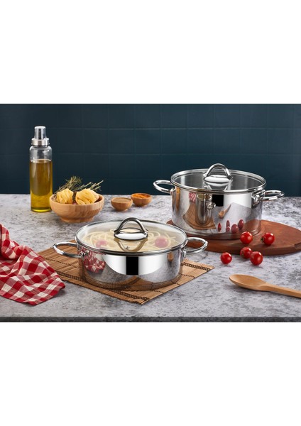 Yıldız 24 cm Derin Çelik Tencere