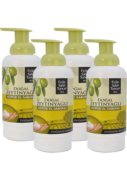 Zeytinyağlı Köpük El Sabunu 500 ml x 4
