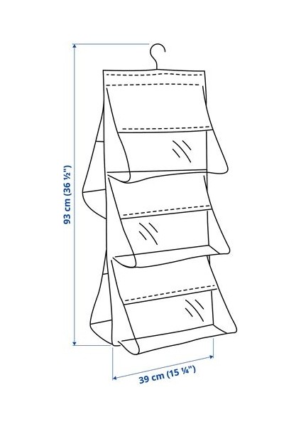 Bölmeli Düzenleyici Ölçü 39X93 cm Gri Renk Şeffaf Dolap Içi-Çok Amaçlı Organizer modelleri