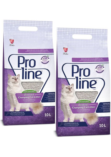 Pro Line Doğal Topaklanan Ince Taneli Lavanta Kokulu Kedi Kumu 10X2LT