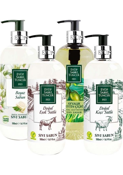Beyaz, Zeytin Çiçeği, Eşek ve Keçi Sütlü Sıvı Sabun