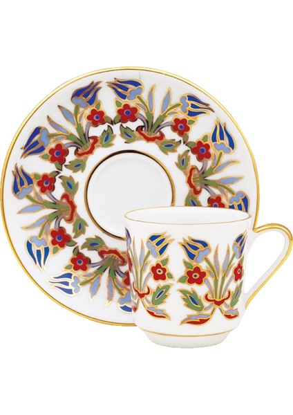 El Dekoru Altın Yaldızlı 6 Kişilik Türk Kahve Takımı fiyatları