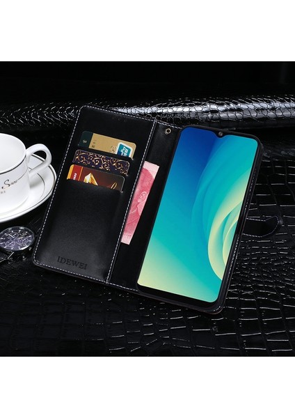 Zte Blade A7S 2020 Timsah Doku Deri Kılıf Koyu Mavi (Yurt Dışından)