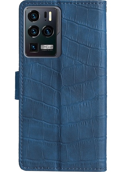 Zte Axon 30 Ultra 5g Mavi Için Cilt Fe Timsah Kılıf (Yurt Dışından) fırsatları