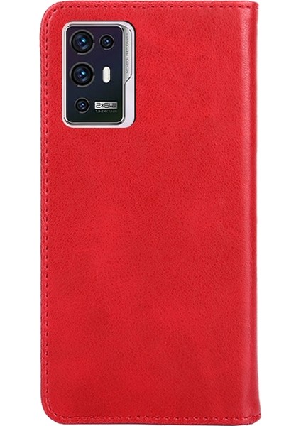 Zte Axon 30 Pro 5g Kırmızı Için Magnetik Olmayan Retro Deri Kılıf (Yurt Dışından) fırsatları