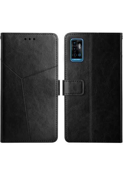 Y Zte Blade A51 Siyah Için Dikiş Pu Kılıfı (Yurt Dışından)
