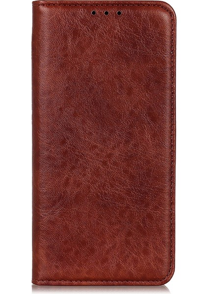 Zte Blade A71 Manyetik Çılgın At Dokusu Pu Kahverengi (Yurt Dışından)