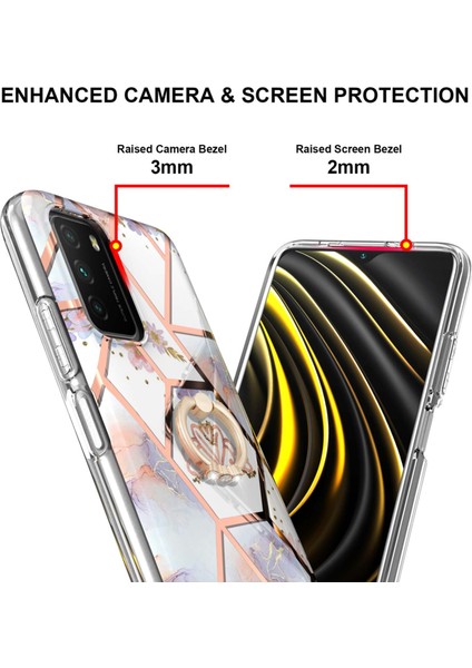 Xiaomi Poco M3 Imparatorluk Taç Için Mermer Çiçek Tpu Kılıfı (Yurt Dışından) fırsatları