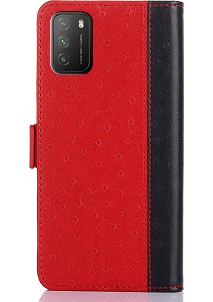 Xiaomi Için Poco M3 Devekuşu Doku Pu Kası Kırmızı (Yurt Dışından) indirimleri