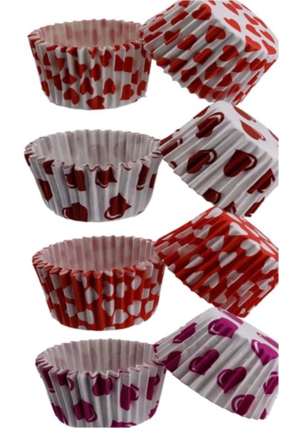 100'LÜ Muffin Kağıdı Kek Kalıbı Desenli