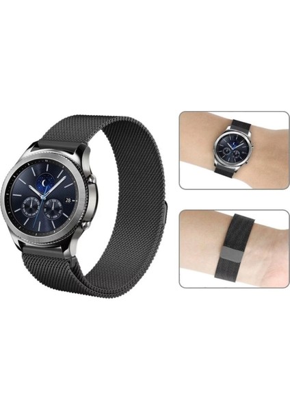 Samsung Galaxy Watch 4 Kordon 40-42-44-46 mm Metal Hasır Kordon Manyetik (20MM) Metal Hasır Solo Örgü fırsatları