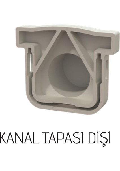 150x100x500 mm Drenaj Kanalı Plastik Izgara + Oluk + Tapa