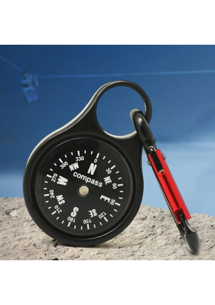 Carabiner Pusula Anahtarlık Survival Açık Hava Çinko Alaşımlı Mini Pusula (Yurt Dışından)