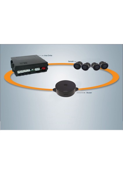 ® Park Sensörü Ses İkazlı Tip 19 mm Siyah Sensör