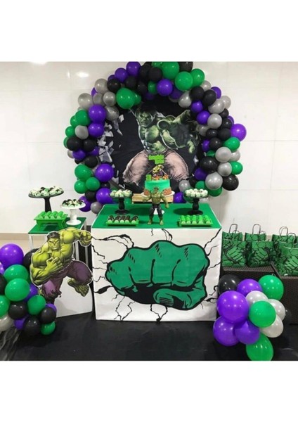 Hulk Tema Konsept Balon Zincir 100 Adet
