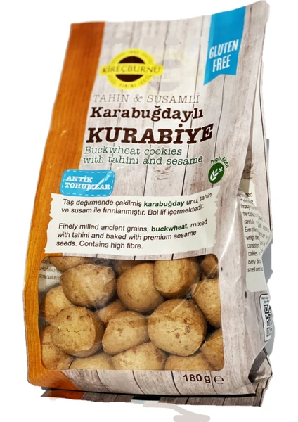 Kireçburnu Fırını Tahinli & Susamlı Karabuğdaylı Kurabiye (Glutensiz) 180 gr x 2 Paket