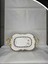 Oval Damalı Pembe Güllü Servis 37 x 21 x 12 cm 1