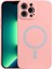 iPhone 13 Pro Için Sıvı Silikon Darbeye Dayanıklı Magsafe Telefon Kılıfı - Pembe (Yurt Dışından) 1