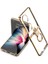 Casestreet Huawei P50 Pocket Kılıf Şeffaf Sert Pvc Kenar Renkli Ring Gold 1