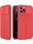 Casestreet Apple iPhone 12 Pro Kılıf Kamera Sürgülü Deri Dokulu Mat Silikon+Nano Glass Koruyucu Kırmızı 1