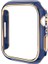 Apple Watch 7 41mm Renkli Altın Kenar Sert PC Kasa Koruyucu Gard 06 Lacivert 1