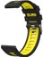 Amazfit GTR Sert Silikon Kare Delikli Klasik Kordon Kayış KRD-55 42mm Gri - Sarı 4