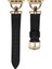 Apple Watch Seri 7/6/SE/5/4 Metal ve Deri Kordon Kayış 42mm 44mm 45mm KRD-53 Siyah - Altın 4