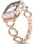 Apple Watch Seri 7/6/SE/5/4 Halka Detaylı Metal Kordon Kayış 42mm 44mm 45mm KRD-56 Rose Gold 1