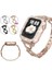Apple Watch Seri 7/6/SE/5/4 Halka Detaylı Metal Kordon Kayış 38mm 40mm 41mm KRD-56 Siyah 3