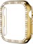 Apple Watch 7 Kasa Koruyucu Kenarları Taşlı Sert PC Gard 05 42mm Altın 1