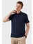 Pamuklu Regular Fit Düğme ve Fermuarlı Polo T Shirt Erkek Polo EX601 5