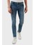 Normal Bel Slim Fit Pamuklu Jeans Erkek Kot Pantolon 629J018001 2