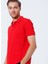 Polo Yaka Düz Kırmızı Erkek Polo T-Shirt Nobro K Cepsız 1