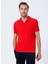 Polo Yaka Düz Kırmızı Erkek Polo T-Shirt Nobro K Cepsız 3