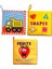 3 Kitap Tox Ingilizce Iş Makinaları , Şekiller ve Meyveler Kumaş Sessiz Kitap E118 E126 E131 - Bez Kitap , Eğitici Oyuncak , Yumuşak ve Hışırtılı 1