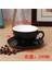 (Siyah) Seramik Latte Latte Kahve Fincanı Avrupa Tarzı Küçük Lüks Cappuccino Kahve Fincanı Tabağı Kaşık Seti( Yurt Dışından ) 2