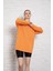 Unisex Uzun Kollu Iki Iplik Turuncu Oversize Sweatshirt IRF055 İRF055 3