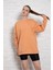 Unisex Uzun Kollu Iki Iplik Hardal Oversize Sweatshirt IRF057 İRF057 3